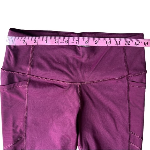 Victoria’s Secret Sport Knockout Maroon Mesh Panel Leggings Pockets, Medium - Picture 8 of 10